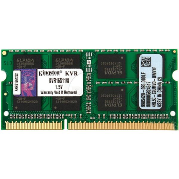 Kingston 8GB 1600MHz DDR3L 1.35V Non-ECC CL9 SODIMM KVR16LS11/8