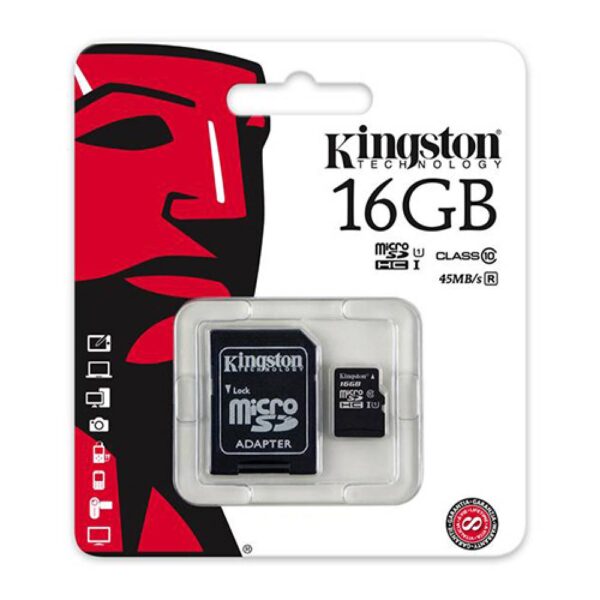 Kingston 16GB microSDHC Class 10 w/SD Adapter