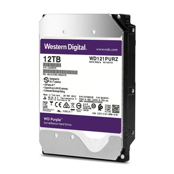 Western Digital WD Purple Pro Surveillance 12TB 3.5“ HDD