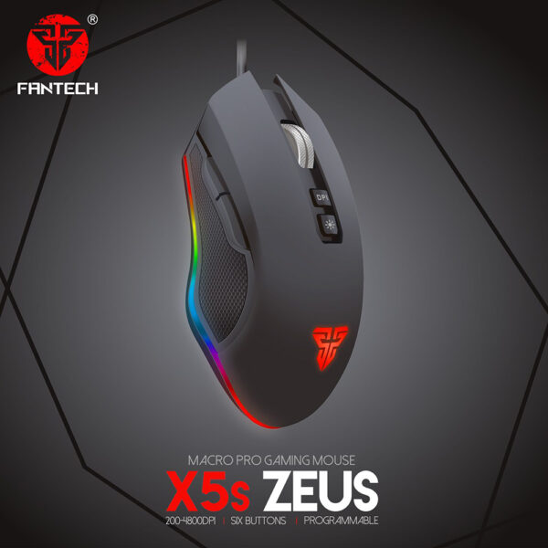 Глувче Nitro Fantech Gaming X5S Zeus black programmable