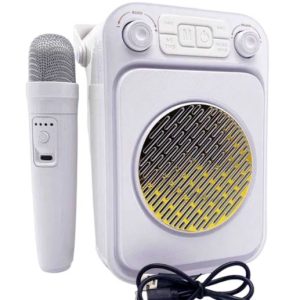 Кул преносен караоке bluetooth звучник NBK-007 ZQS1458 СО ПОДАРОК безжичен караоке микрофон