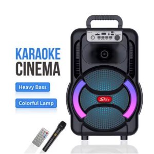 Преносен караоке звучник NBK-008 ZQS8166 со подарок микрофон и далечинско