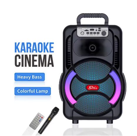 Преносен караоке звучник NBK-008 ZQS8166 со подарок микрофон и далечинско Преносен караоке звучник NBK-008 ZQS8166 со подарок микрофон и далечинско