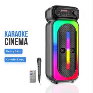 Кул преносен караоке звучник NBK-006 ZQS4272 со ПОДАРОК микрофон и далечинско