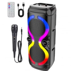 Преносен караоке звучник NBK-009 со подарок микрофон и далечинско